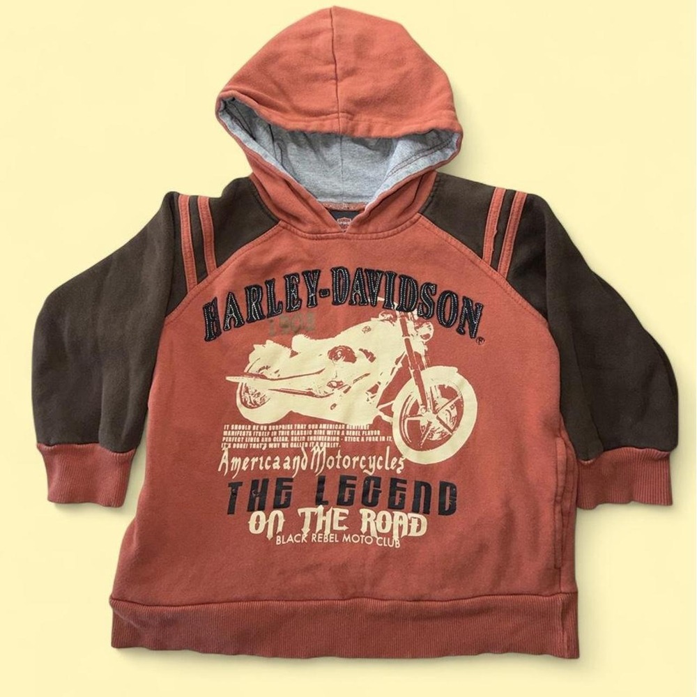 Harley-Davidson "The Legend of the Road" graphic hoodie, size 18M